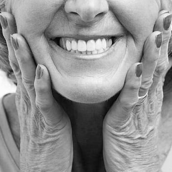 black and white dentures